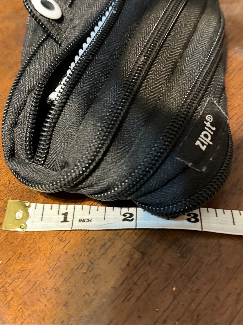Zip It Black Monster Pencil Case/ Makeup Bag
